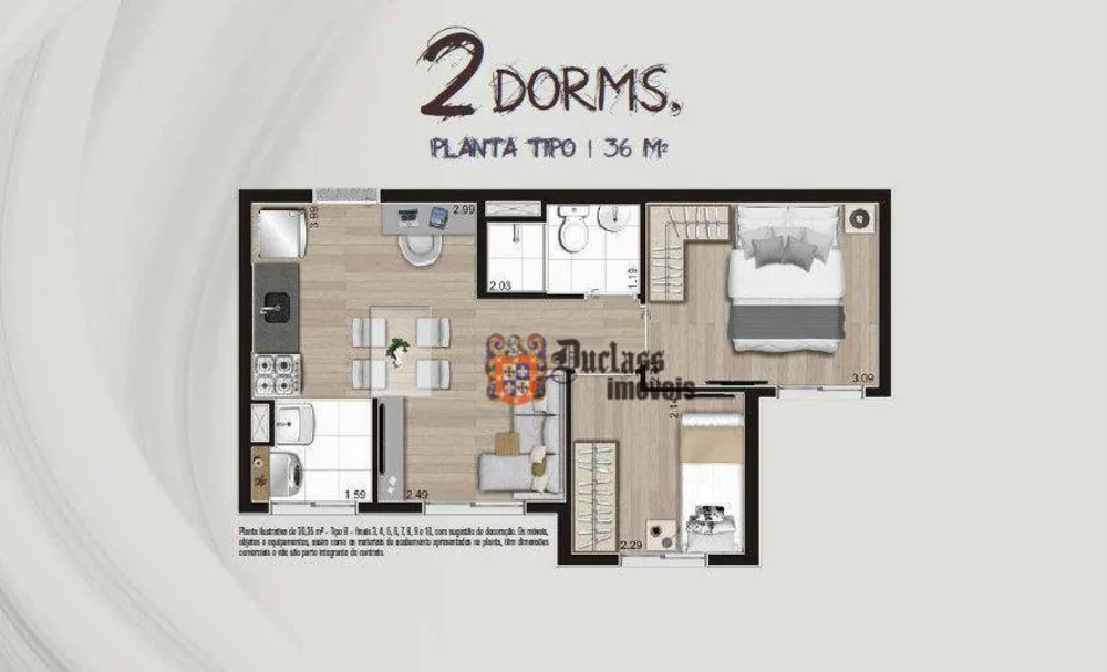 Apartamento, 2 quartos, 36 m² - Foto 11