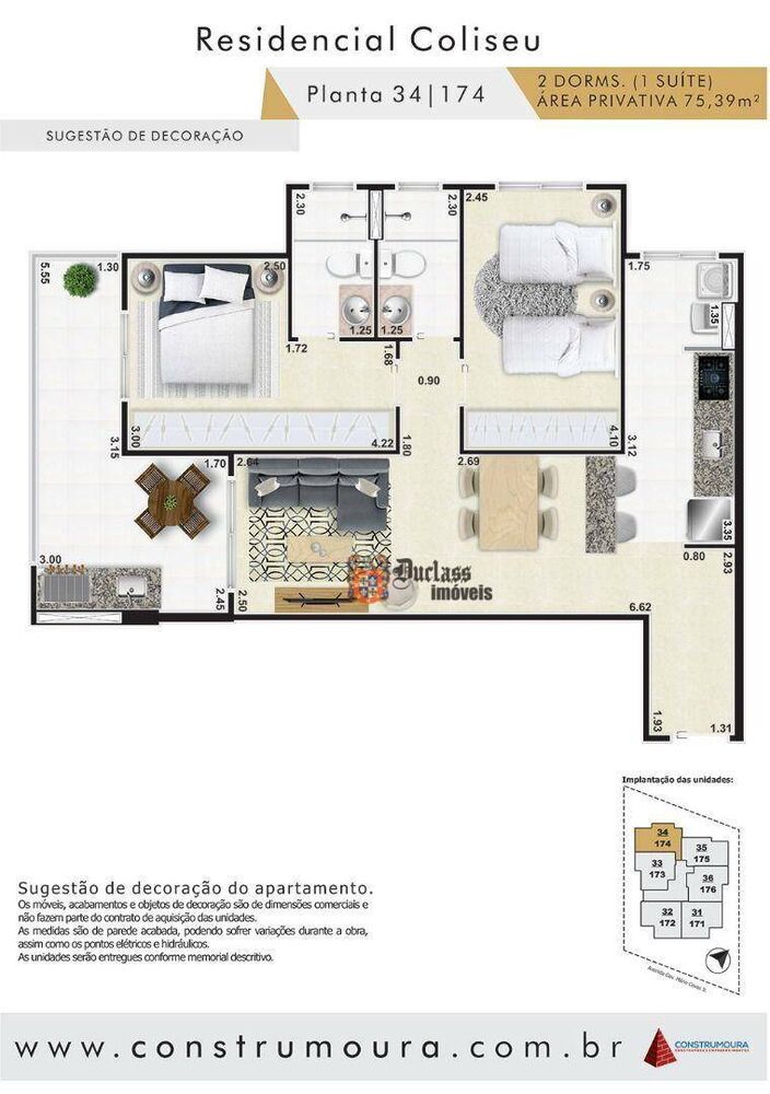 Apartamento, 2 quartos, 75 m² - Foto 3