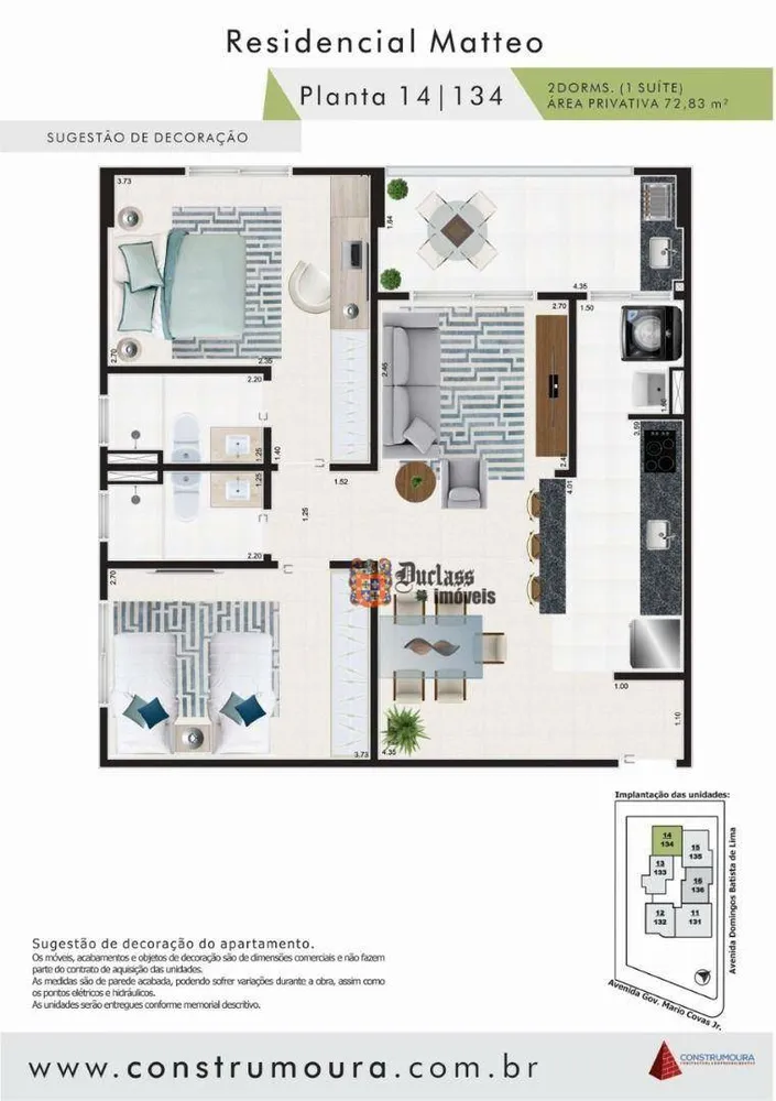 Apartamento, 2 quartos, 72 m² - Foto 2