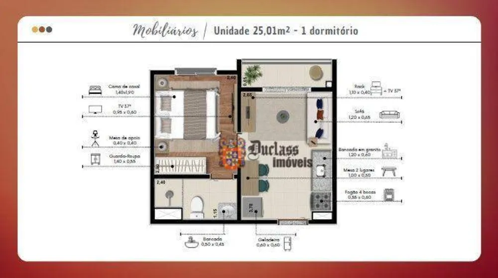 Apartamento, 1 quarto, 24 m² - Foto 2