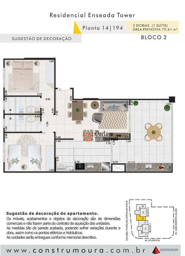 Apartamento, 2 quartos, 79 m² - Foto 2