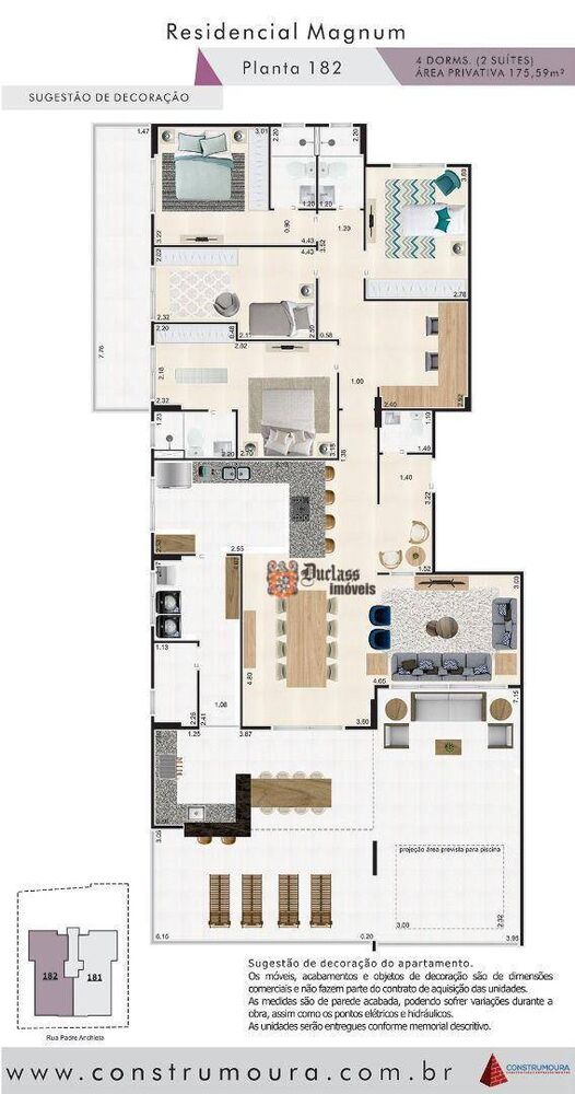 Cobertura, 4 quartos, 175 m² - Foto 2