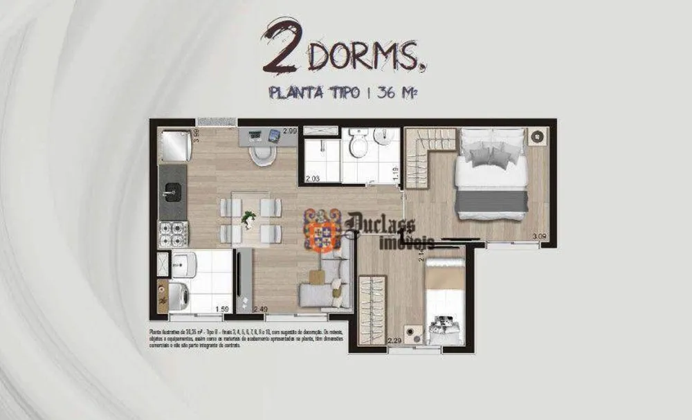 Apartamento, 2 quartos, 36 m² - Foto 5