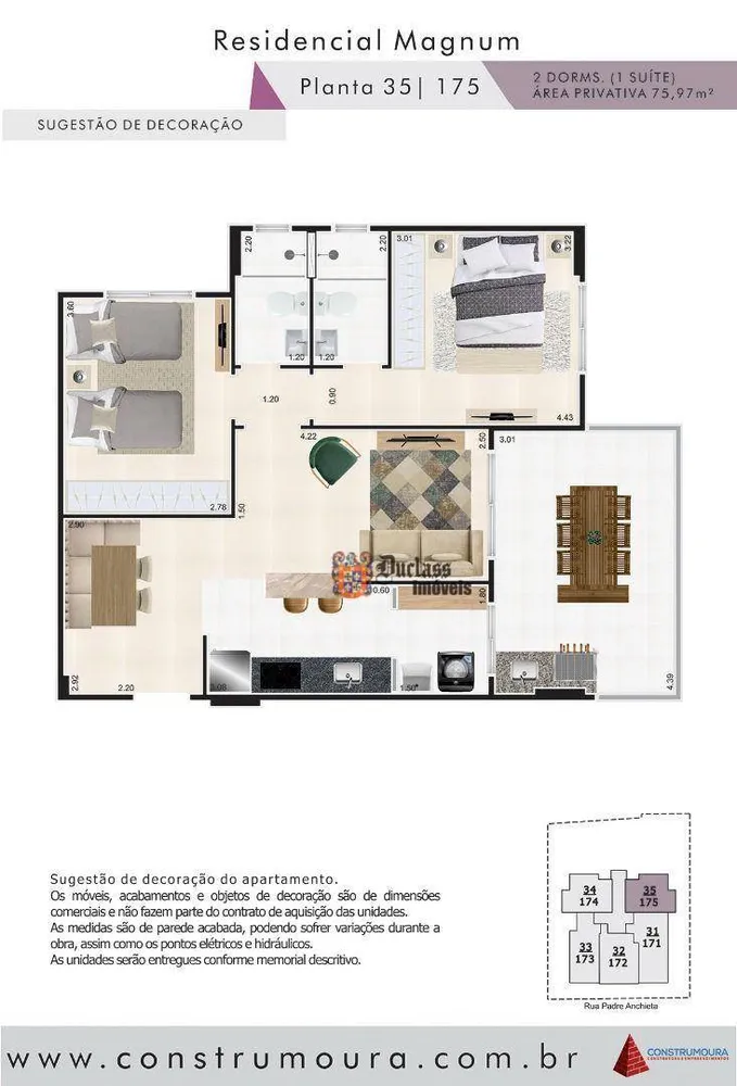 Apartamento, 2 quartos, 75 m² - Foto 2