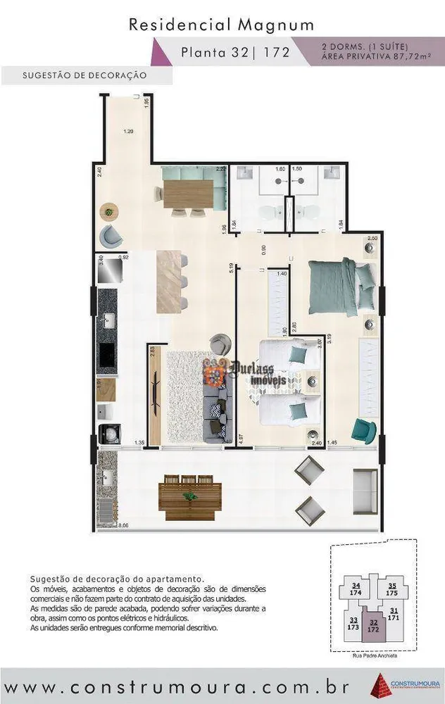Apartamento, 2 quartos, 87 m² - Foto 2