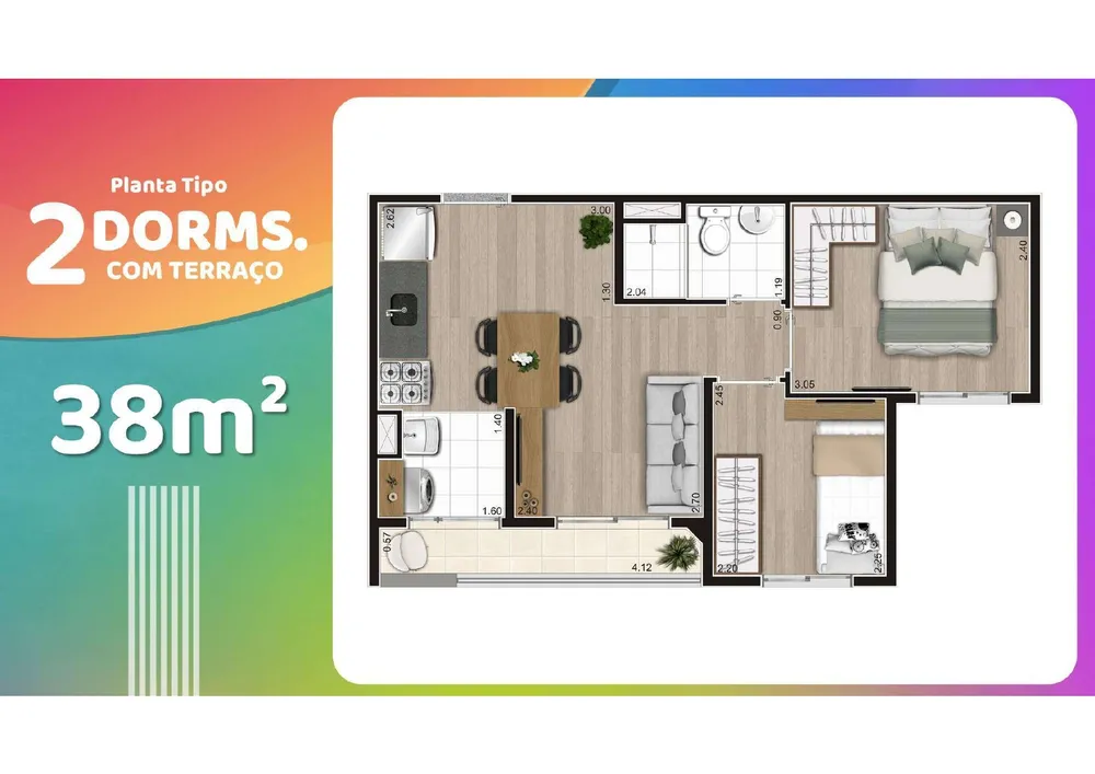 Apartamento, 2 quartos, 39 m² - Foto 14