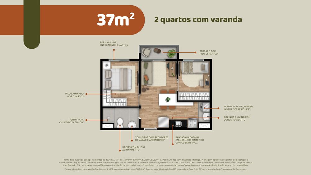 Apartamento, 2 quartos, 39 m² - Foto 6