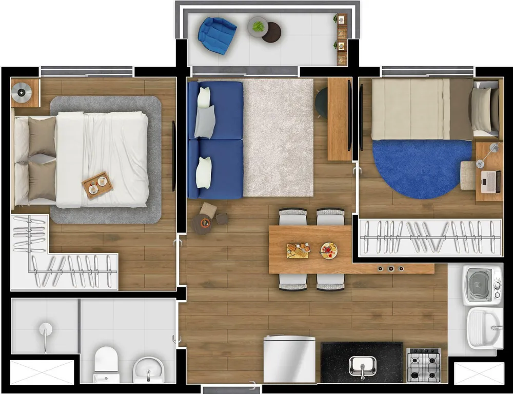 Apartamento, 2 quartos, 37 m² - Foto 19