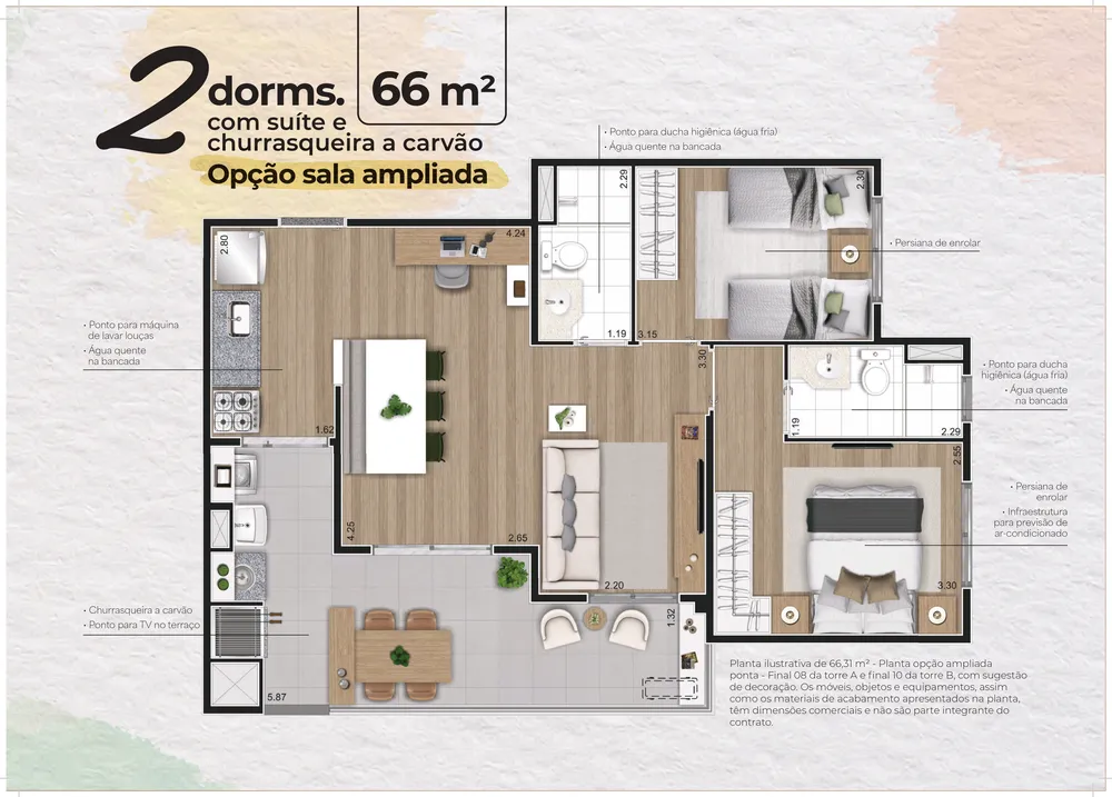 Apartamento, 2 quartos, 56 m² - Foto 14