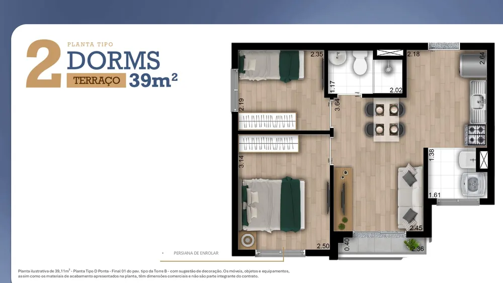 Apartamento, 2 quartos, 38 m² - Foto 10