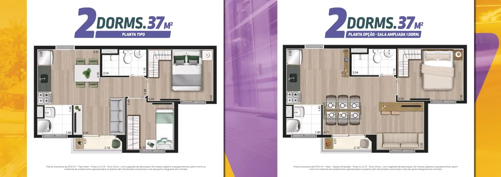 Apartamento, 2 quartos, 37 m² - Foto 7