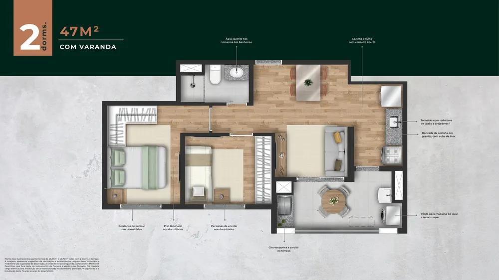 Apartamento, 2 quartos, 47 m² - Foto 6