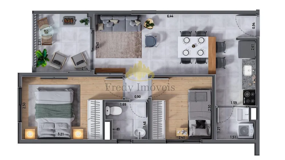 Apartamento, 2 quartos, 48 m² - Foto 27