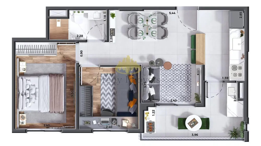 Apartamento, 2 quartos, 48 m² - Foto 28