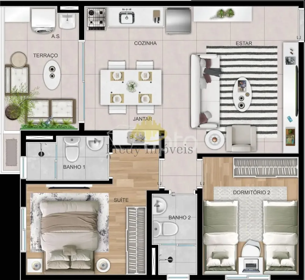 Apartamento, 2 quartos, 54 m² - Foto 6
