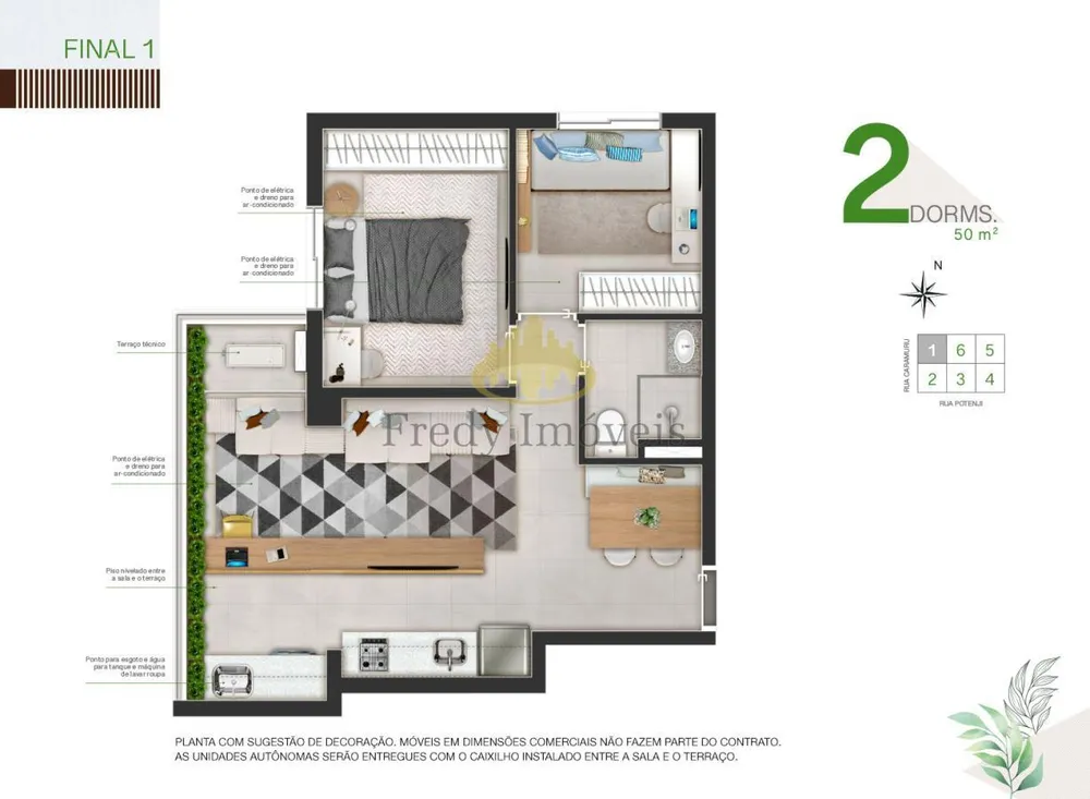 Apartamento, 2 quartos, 50 m² - Foto 1
