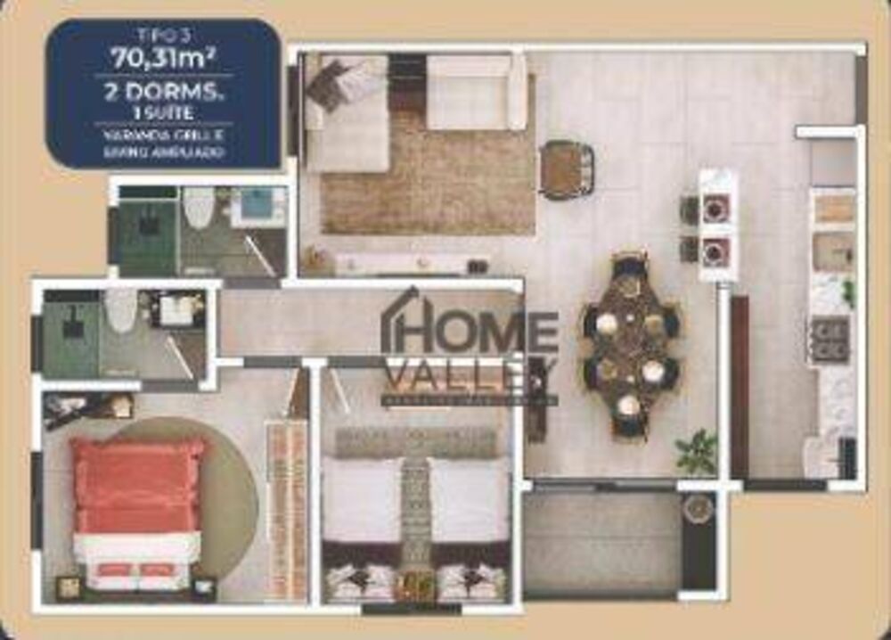 Apartamento, 2 quartos, 71 m² - Foto 9