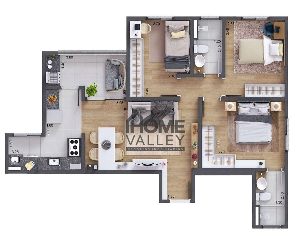 Apartamento, 2 quartos, 70 m² - Foto 9
