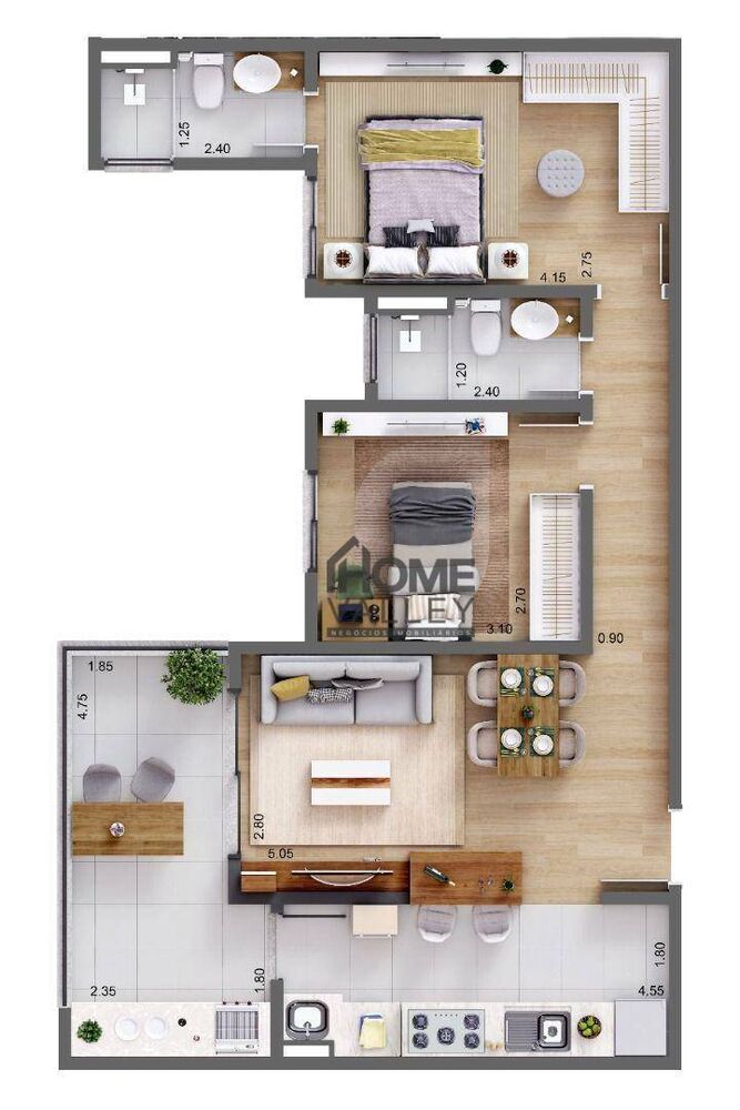 Apartamento, 2 quartos, 70 m² - Foto 16