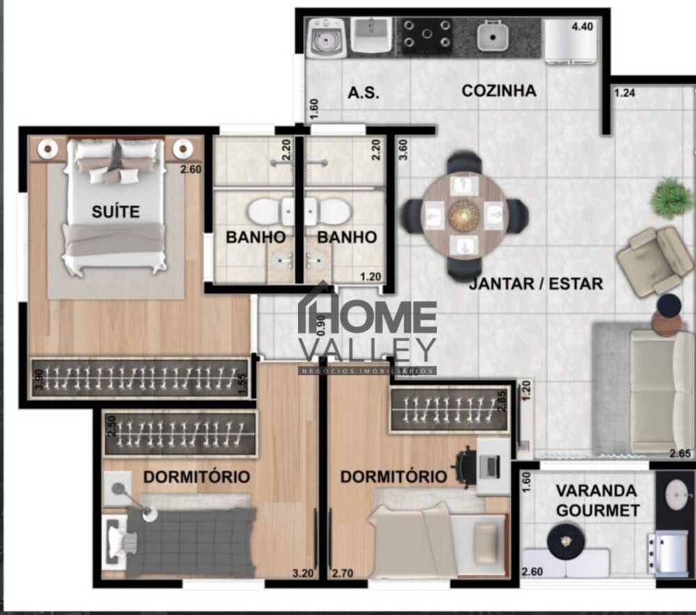 Apartamento, 3 quartos, 75 m² - Foto 7
