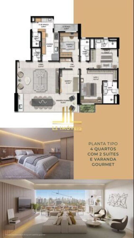 Apartamento à venda com 3 quartos, 130m² - Foto 5