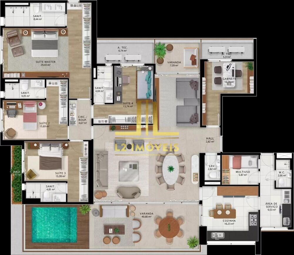 Apartamento, 4 quartos, 225 m² - Foto 4