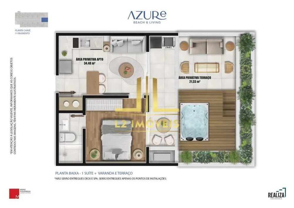 Apartamento, 1 quarto, 56 m² - Foto 1