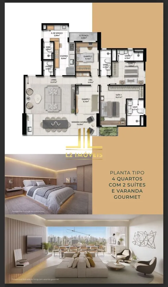 Apartamento, 4 quartos, 130 m² - Foto 6