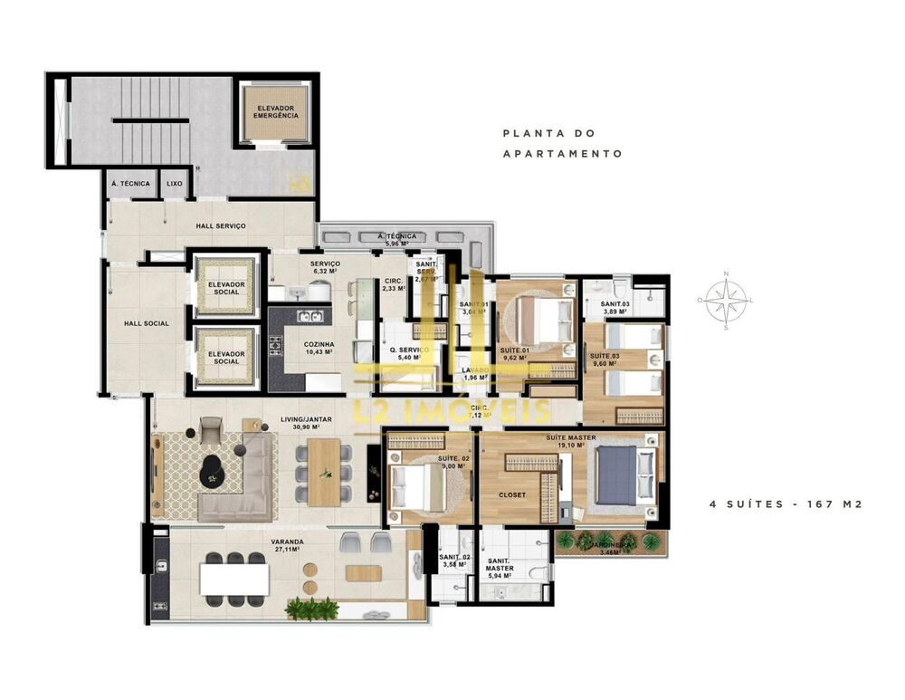 Apartamento, 4 quartos, 134 m² - Foto 8