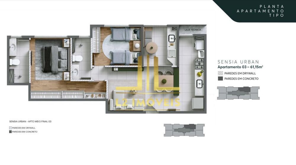 Apartamento, 2 quartos, 63 m² - Foto 12