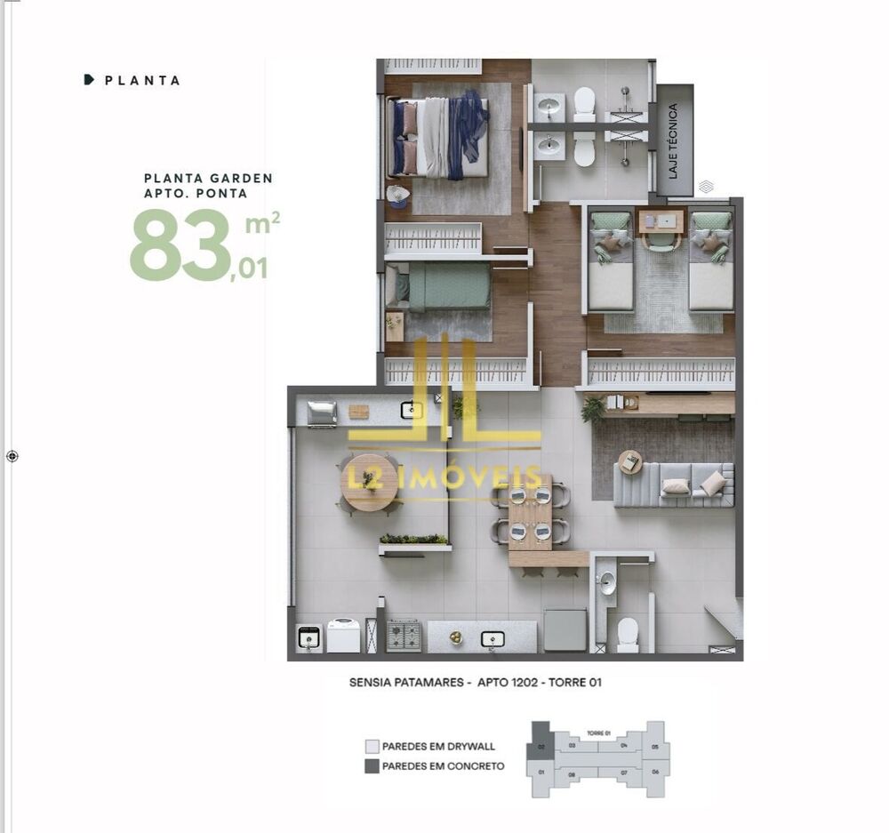 Apartamento, 3 quartos, 64 m² - Foto 17