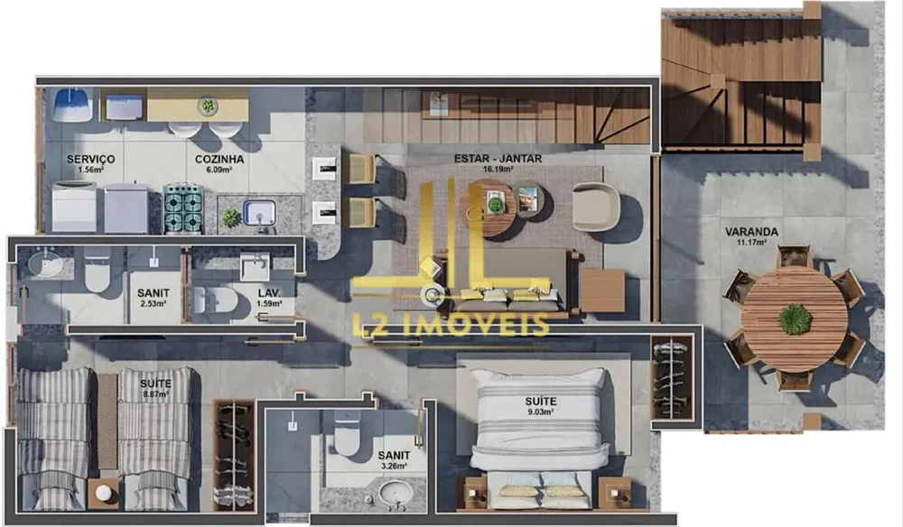 Cobertura, 3 quartos, 138 m² - Foto 15