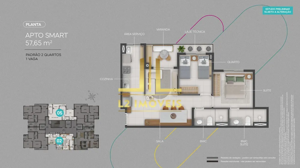 Apartamento, 3 quartos, 66 m² - Foto 12