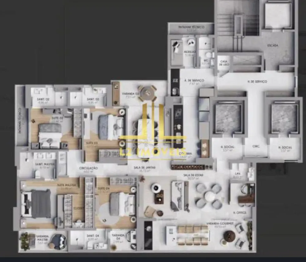 Apartamento, 4 quartos, 209 m² - Foto 6