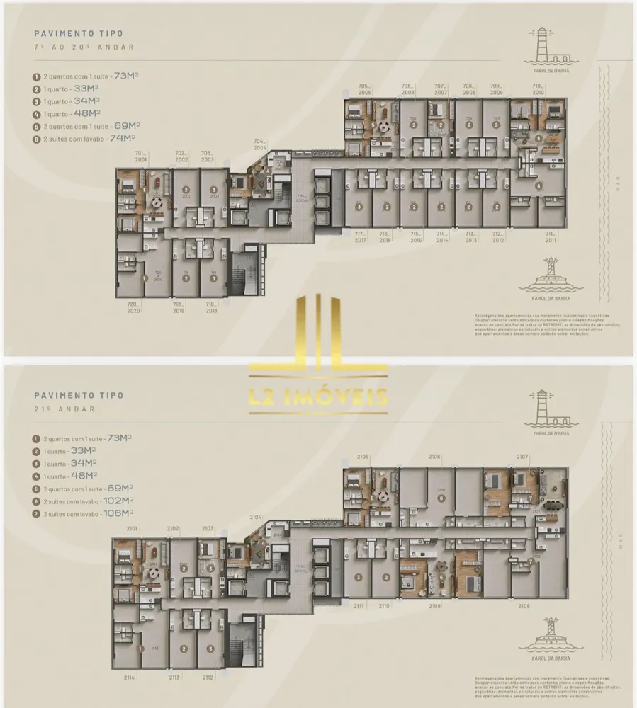 Apartamento, 2 quartos, 73 m² - Foto 2