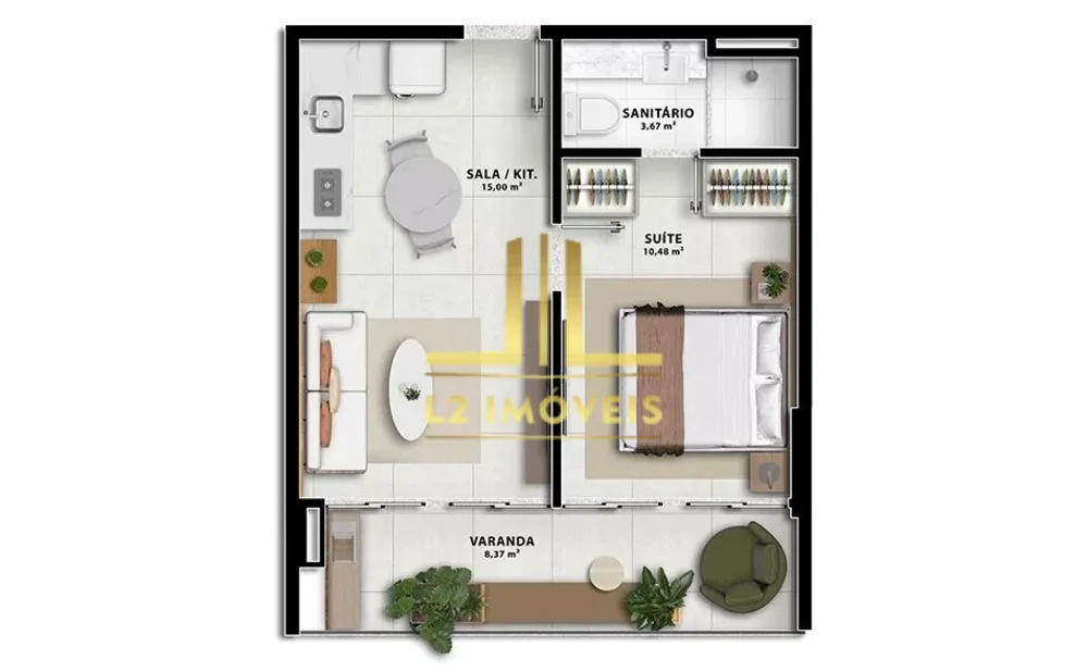 Apartamento, 1 quarto, 37 m² - Foto 10