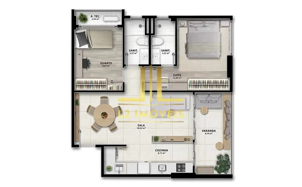 Apartamento, 1 quarto, 37 m² - Foto 11