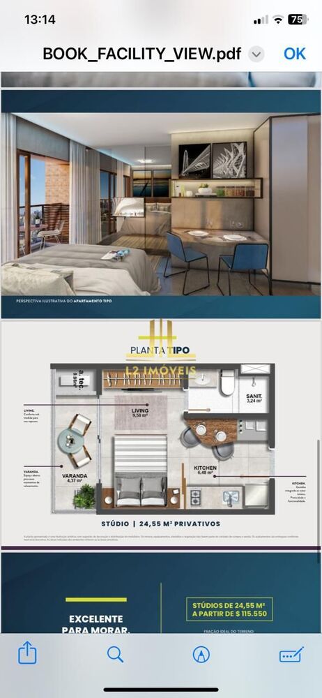 Apartamento, 1 quarto, 24 m² - Foto 3