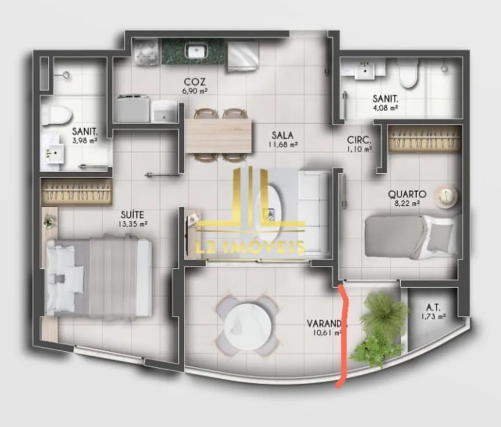 Apartamento, 2 quartos, 62 m² - Foto 7