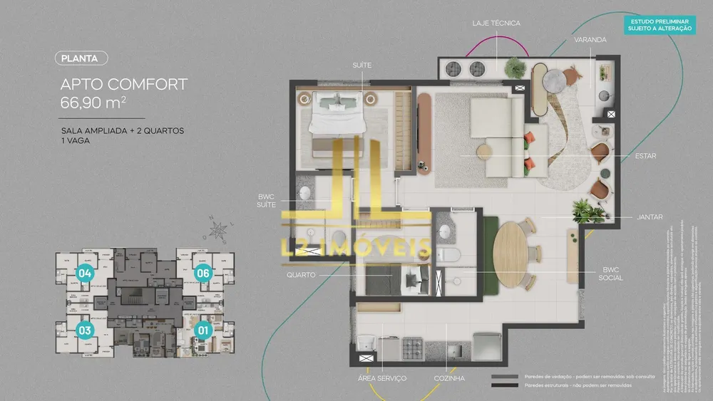 Apartamento, 3 quartos, 66 m² - Foto 12