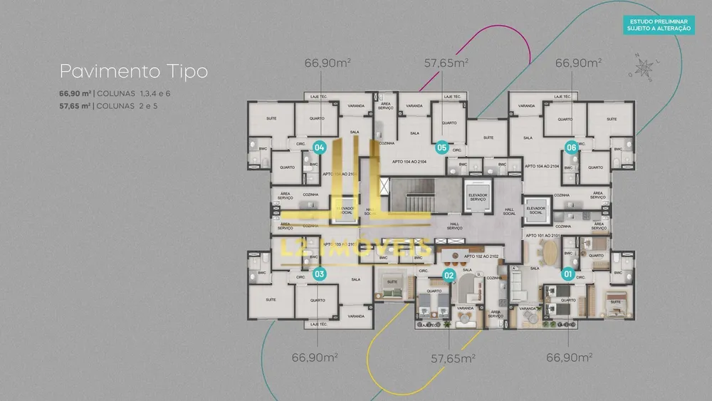 Apartamento, 3 quartos, 66 m² - Foto 10