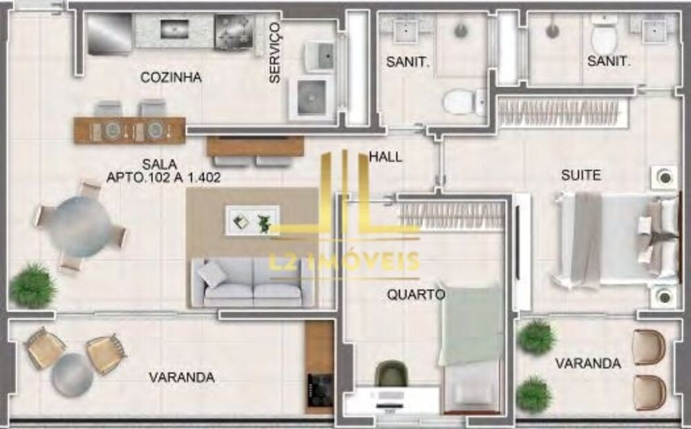 Apartamento, 2 quartos, 57 m² - Foto 4