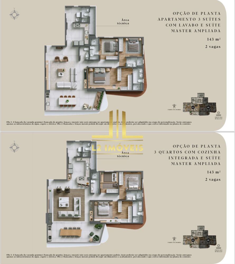 Apartamento à venda com 4 quartos, 143m² - Foto 2
