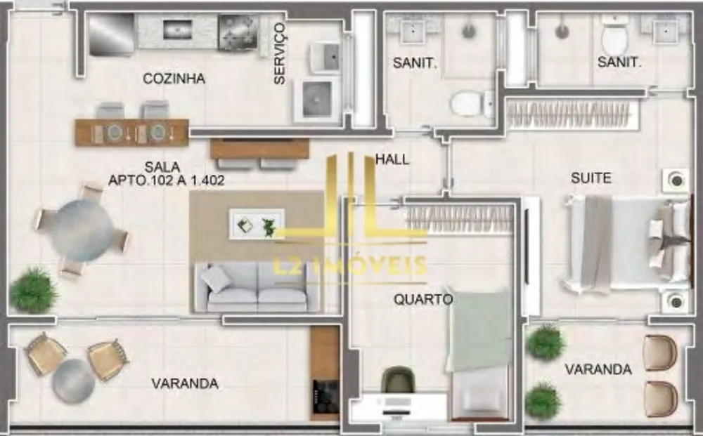 Apartamento, 2 quartos, 57 m² - Foto 11