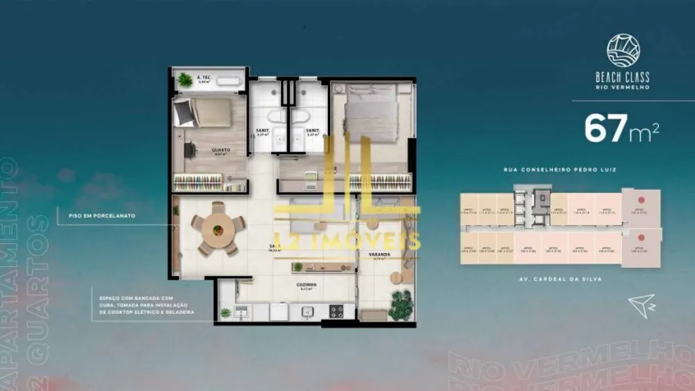 Apartamento, 2 quartos, 66 m² - Foto 2