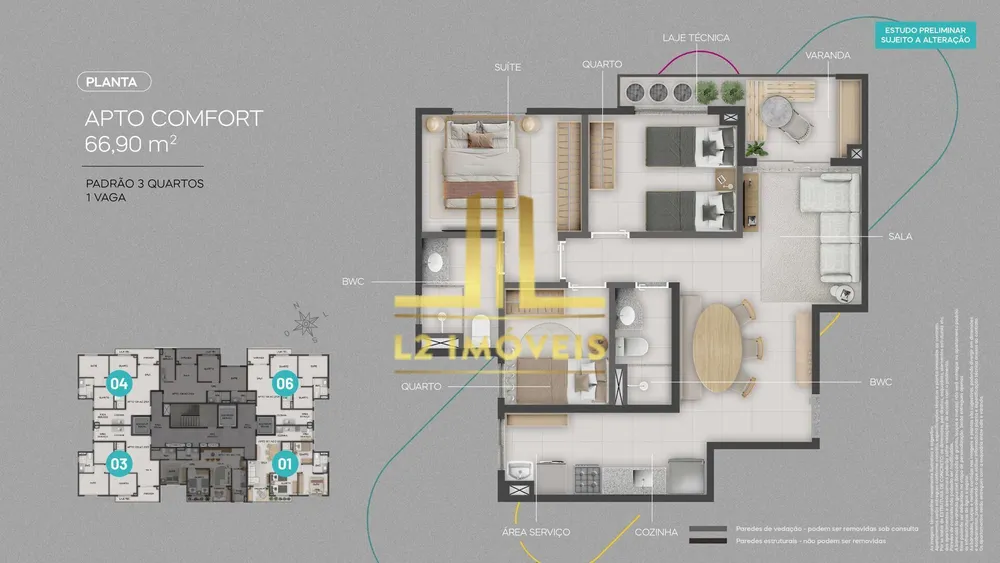 Apartamento, 2 quartos, 59 m² - Foto 11
