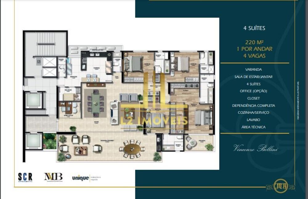 Apartamento, 4 quartos, 206 m² - Foto 3