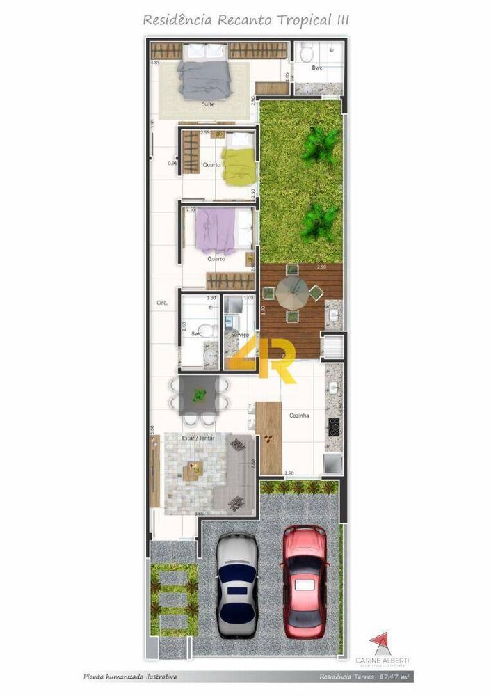Casa, 3 quartos, 87 m² - Foto 2