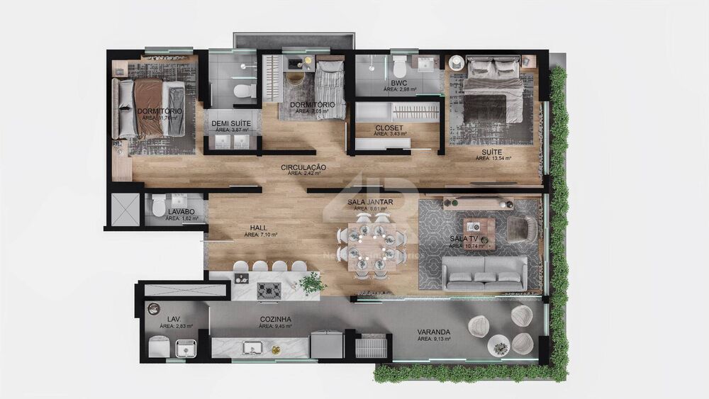 Apartamento, 3 quartos, 210 m² - Foto 2