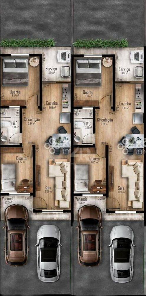 Casa, 2 quartos, 54 m² - Foto 2